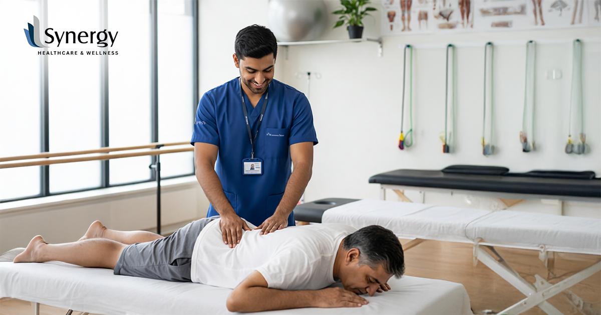 ergonomic workstation setup